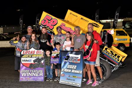 Blake Hahn won the Devil's Bowl Finale with ASCS Saturday (James Vick Photo)