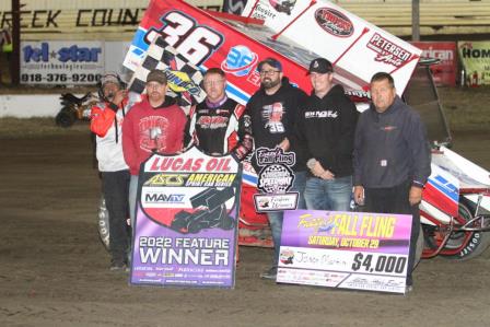 Jason Martin won the ASCS finale at Creek County Saturday