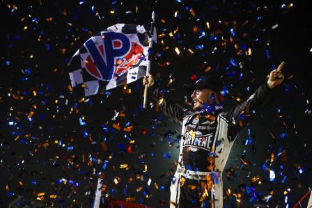 Logan Schuchart won Wednesday's World Finals Opener at Charlotte (Chris Owens Photo) (Video Highlights from DirtVision.com)