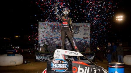 Buddy Kofoid took control on lap four and led the remaining 27 laps to score the victory on night two of the Hangtown 100 Presented By Matt Wood Racing on Friday at California's Placerville Speedway. (Rich Forman Photo) (Video Highlights from FloRacing.com)