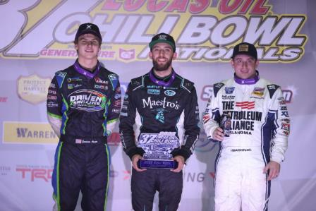 Tanner Thorson won Thursday's feature at the Chili Bowl (DBCImaging) (Video Highlights from FloRacing.com)