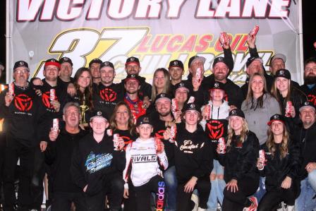 Logan Seavey won his first Chili Bowl Nationals Saturday (Richard Bales Photo) (Video Highlights from FloRacing.com)