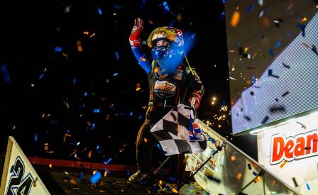 Rico Abreu won the WoO feature at Lincoln Saturday (Trent Gower Photo) (Video Highlights from DirtVision.com)