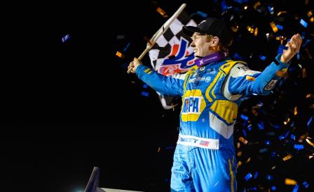 Brad Sweet won Friday's WoO feature at Williams Grove (Trent Gower Photo) (Video Highlights from DirtVision.com)