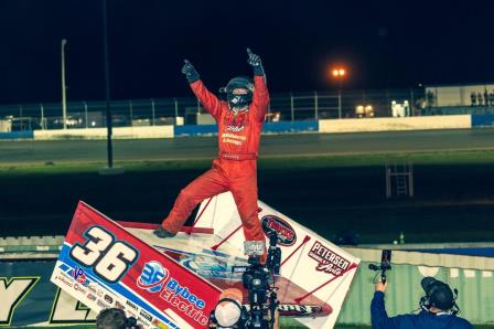 Jason Martin won Saturday's ASCS opener at Longdale Speedway (Maxx Ramsey Photo)