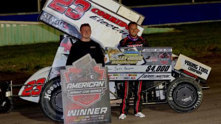 Seth Bergman won the ASCS stop at Longdale Speedway Sunday (Maxx Ramsey Photo)