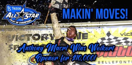 Anthony Macri won the Wiekert Memorial Opener at Port Royal Saturday (Paul Arch Photo) (Video Highlights from FloRacing.com)