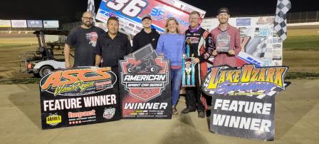 Jason Martin won the ASCS finale at Lake Ozark Sunday