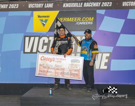 Kerry Madsen won Saturday at Knoxville (Chuck Stowe Photo)