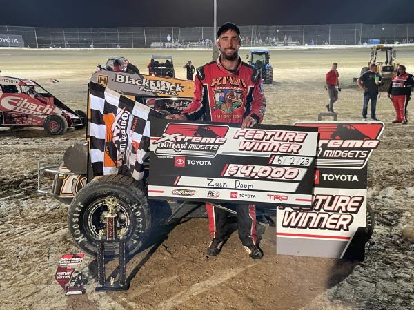 Zach Daum Wins Wayne County, Brings Trifecta Motorsports First National Midget Win