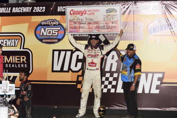Brian Brown Thumps World of Outlaws at Knoxville!
