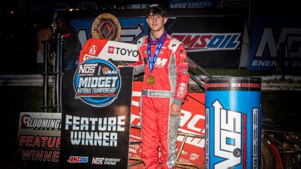 Rookie Gavin Miller Grabs First USAC Midget Win at Bloomington