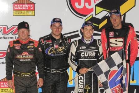 Kyle Larson won Friday at Knoxville (Rob Kocak Photo)