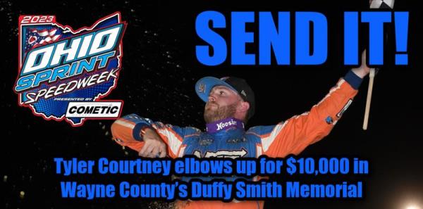 Tyler Courtney Elbows Up for $10,000 in Wayne County