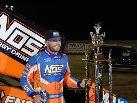 Tyler Courtney emerged with $10,000 after a long night at Wayne County Monday