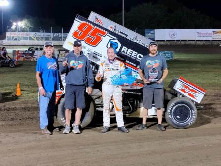 Matt Covington won the ASCS stop in Humboldt Friday (Jerry Milam Photo)