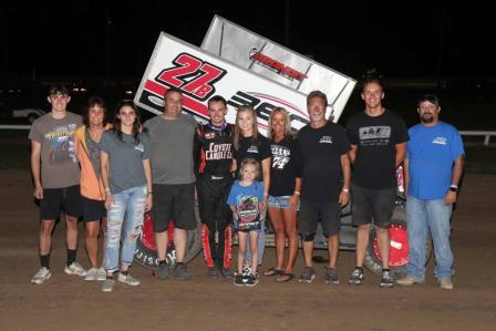 Jake Bubak won the ASCS stop at WaKeeney Saturday (Cari Red Larson Photo)