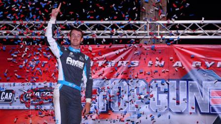 Mitchel Moles (Raisin City, Calif.) captured his first victory of the USAC AMSOIL Sprint Car National Championship season by a half car length on Friday night at Illinois' Macon Speedway. (Josh James Artwork Photo) (Video Highlights from FloRacing.com)