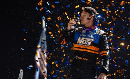 Sheldon Haudenschild won the WoO stop at Beaver Dam Saturday (Trent Gower Photo) (Video Highlights from DirtVision.com)