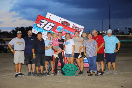 Jason Martin won the ASCS event at 81 Speedway Saturday (Gary Cornelison Photo)