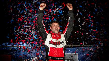 Kyle Cummins (Princeton, Ind.) captured a Monday night victory at Circle City Raceway during round four of USAC NOS Energy Drink Indiana Sprint Week Presented By Honest Abe Roofing. (Indy Racing Images Photo) (Video Highlights from FloRacing.com)