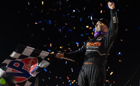 David Gravel won the WoO event at Weedsport Sunday (Trent Gower Photo) (Video Highlights from DirtVision.com)