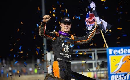 Spencer Bayston won the prelim for the Ironman 55 at Pevely Friday (Trent Gower Photo) (Video Highlights from DirtVision.com)