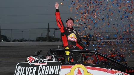 Kody Swanson (Kingsburg, Calif.) collected his 40th career USAC Silver Crown victory on Saturday at Ohio's Toledo Speedway. (Chris Pedersen Photo) (Video Highlights from FloRacing.com)
