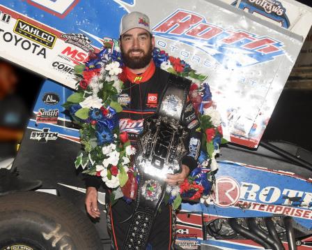 James McFadden cashed $21,000 for winning the Front Row Challenge in Oskaloosa Monday (Paul Arch Photo) (Video Highlights from FloRacing.com)