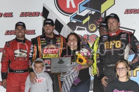 Brian Brown in Victory Lane at Knoxville (Dave Hill Photo)