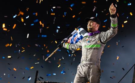 Carson Macedo won the $25,000 Jackson Nationals Saturday (Trent Gower Photo) (Video Highlights from DirtVision.com)