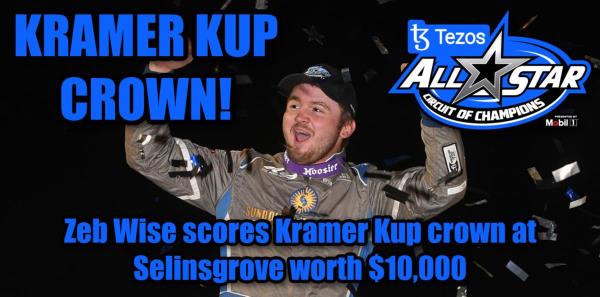 Zeb Wise Scores Kramer Kup Crown at Selinsgrove Worth $10,000