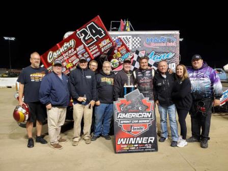 Terry McCarl won the ASCS event at Spencer Tuesday night (Rob Kocak Photo)