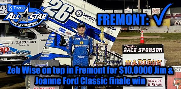 Zeb Wise on Top in Fremont for $10,000 Jim & Joanne Ford Classic Finale Win