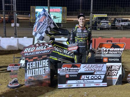 Chase McDermand won for the second night in a row with the Xtreme Midgets (Video Highlights from DirtVision.com)