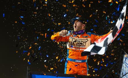 Tyler Courtney won the WoO prelim at Port Royal on Friday (Trent Gower Photo) (Video Highlights from DirtVision.com)