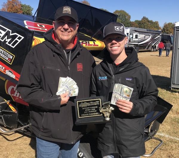 Chase Randall Awarded Knoxville/Huset’s 410 Sprint Series Presented by OpenWheel101.com Championship!
