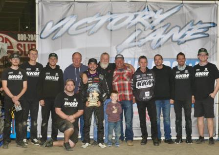 Tanner Carrick won Monday's prelim at the Chili Bowl (Michael Fry Photo) (Video Highlights from FloRacing.com)