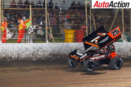 Sheldon Haudenschild won night #2 of the Classic Saturday (Richard Hathaway Photo) (Video Highlights from Clay-Per-View)