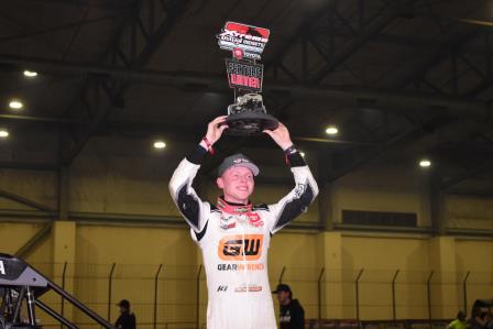 Cannon McIntosh won Saturday's Xtreme midget finale in DuQuoin (Joe Grabianowski Photo) (Video Highlights from DirtVision.com)