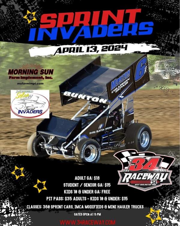 Mohrfeld Solar Sprint Invaders Jump Into Action Saturday at 34 Raceway!