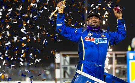 Donny Schatz won the WoO stop at I-55 Raceway Saturday (Trent Gower Photo) (Video Highlights from DirtVision.com)