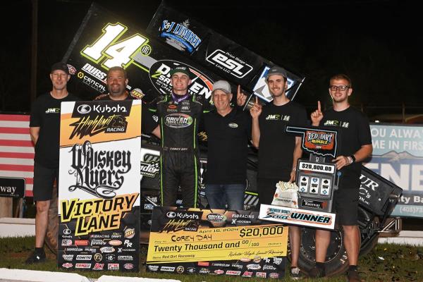 Corey Day Drives from 7th to 1st at Red Dirt for Another Kubota High Limit Racing Win