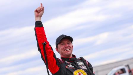 In his first USAC Silver Crown start since suffering a broken left foot, Kody Swanson (Kingsburg, Calif.) returned to victory lane in Saturday's season opener at Ohio's Toledo Speedway. (Jack Reitz Photo) (Video Highlights from FloRacing.com)