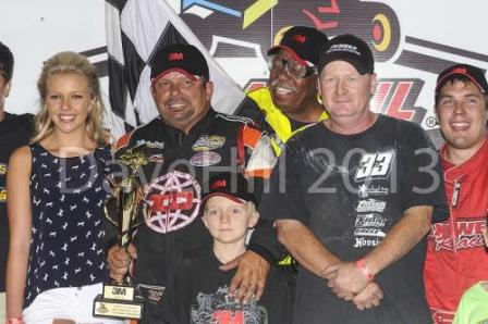 Danny Lasoski celebrates win #99 at Knoxville (Dave Hill Photo)