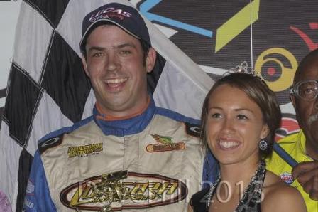 Mark Dobmeier in Victory Lane at Knoxville (Dave Hill Photo)