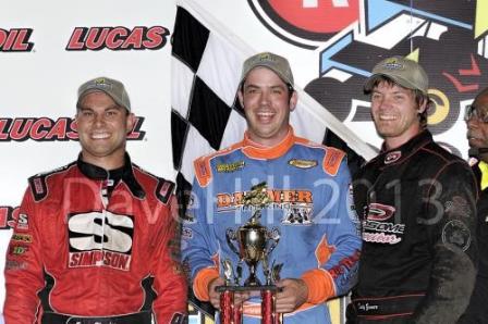 Mark Dobmeier in Victory Lane at Knoxville (Dave Hill Photo)