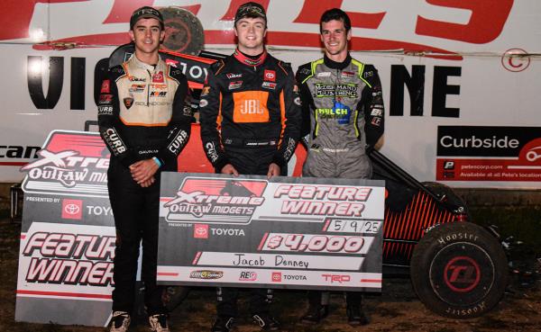 Jacob Denney Earns Second Career Xtreme Outlaw Midget Win at Humboldt Speedway