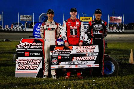 Cannon McIntosh won the Xtreme Midget event in Garden City Saturday (Video Highlights from DirtVision.com)