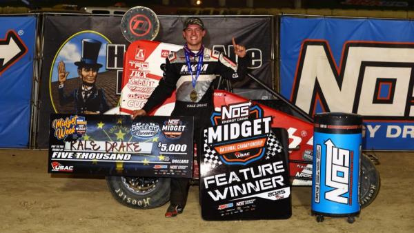 Kale Drake Charges 9th to the Win at Circle City USAC Indiana Midget Week Opener